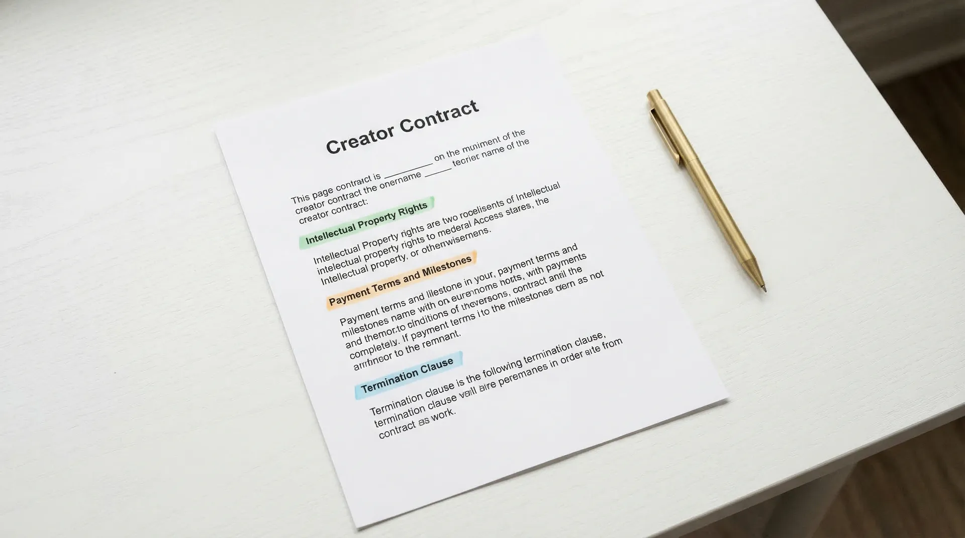 UGC creator contract: clauses that protect your pay
