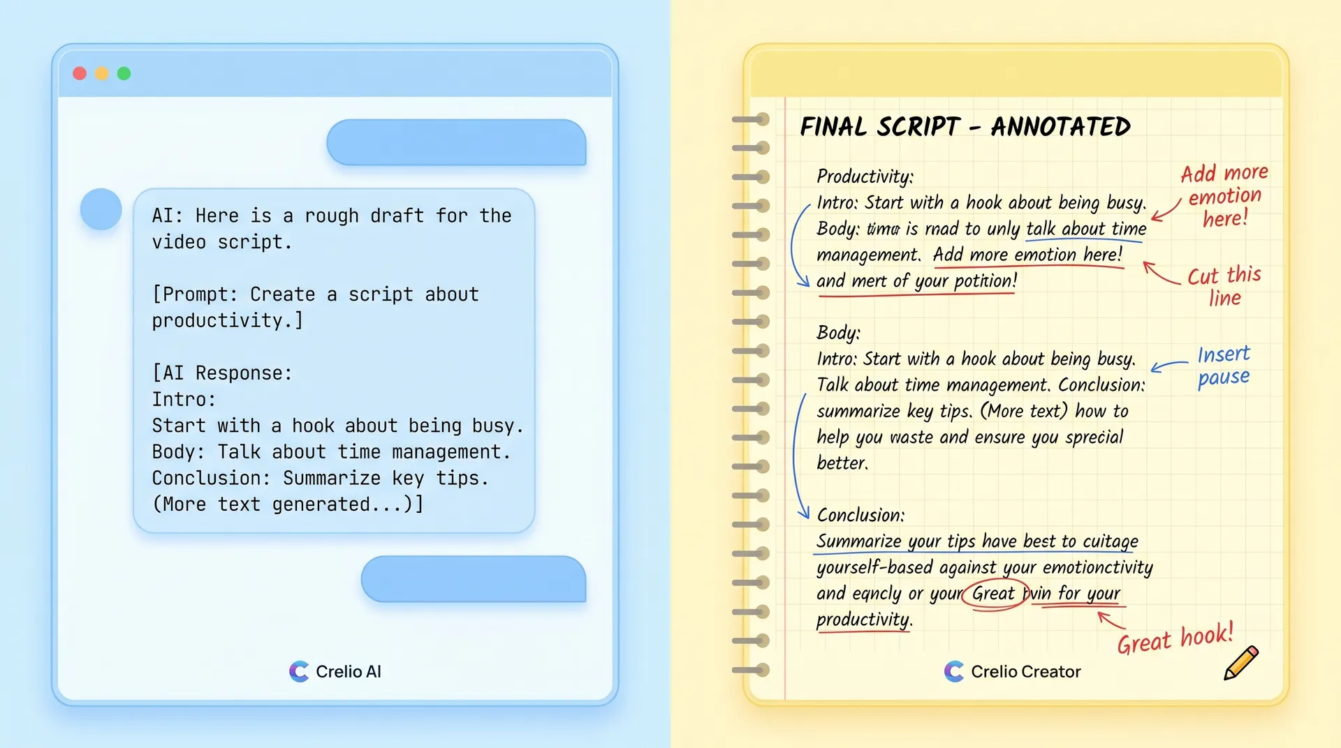 How to use AI writing tools for UGC scripts faster